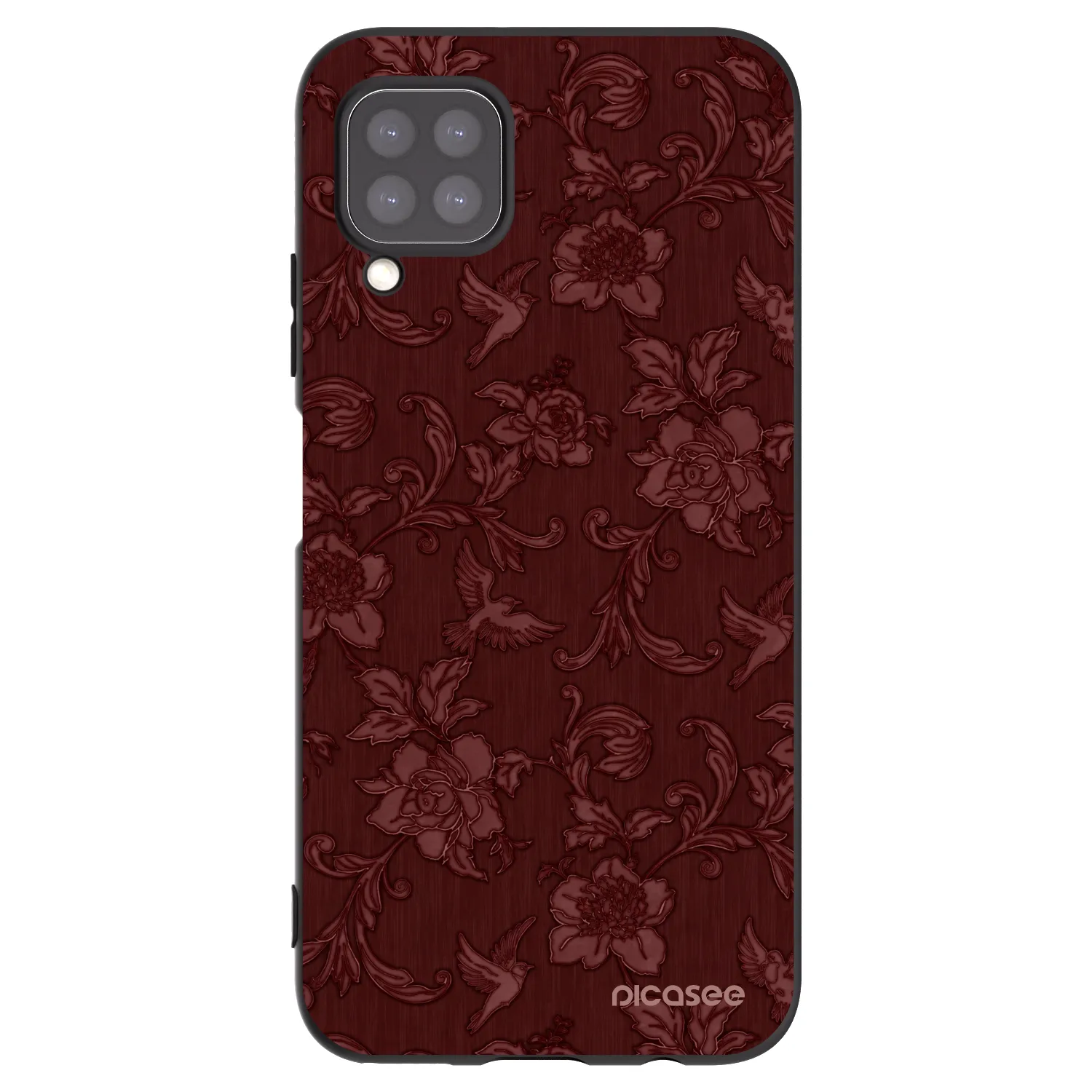 Picasee Μαύρη θήκη σιλικόνης για Huawei P40 Lite - Red Elegance