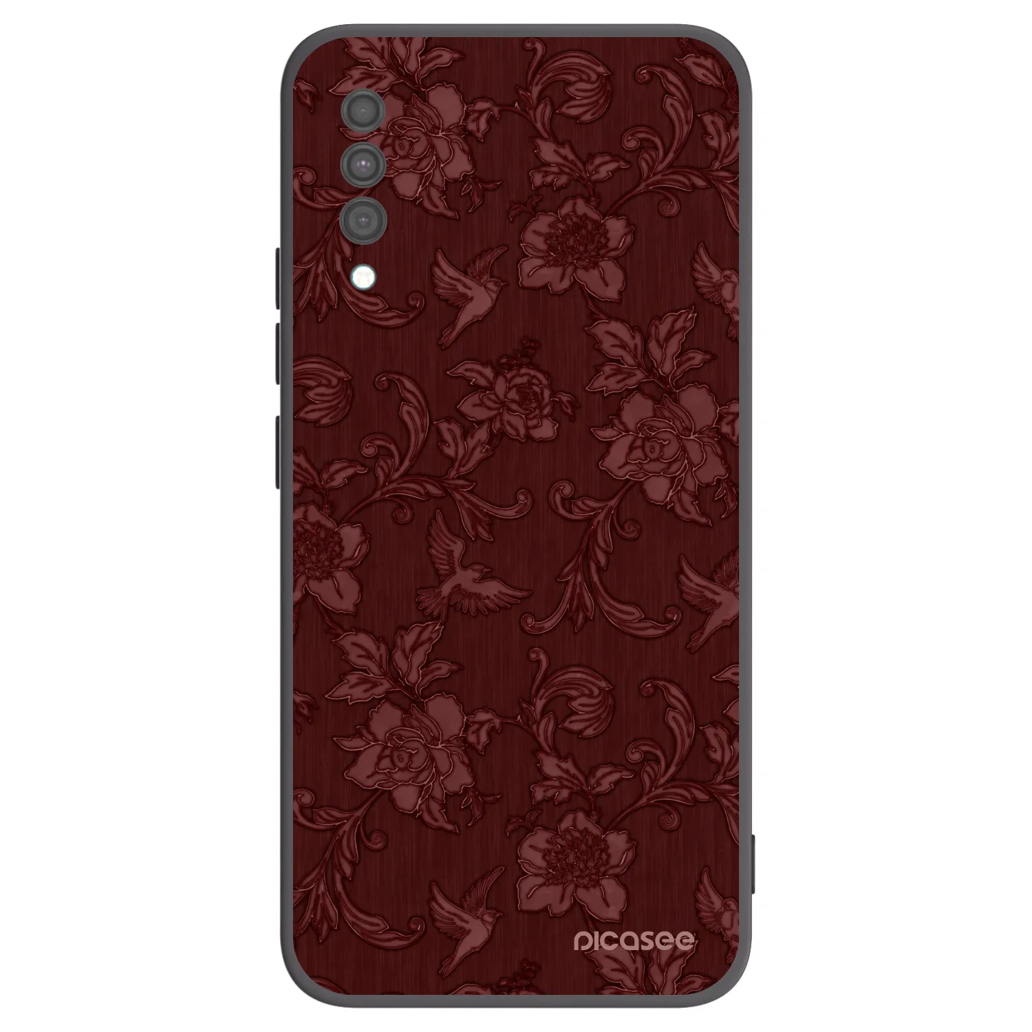 Picasee Μαύρη θήκη σιλικόνης για Samsung Galaxy A30s A307F - Red Elegance