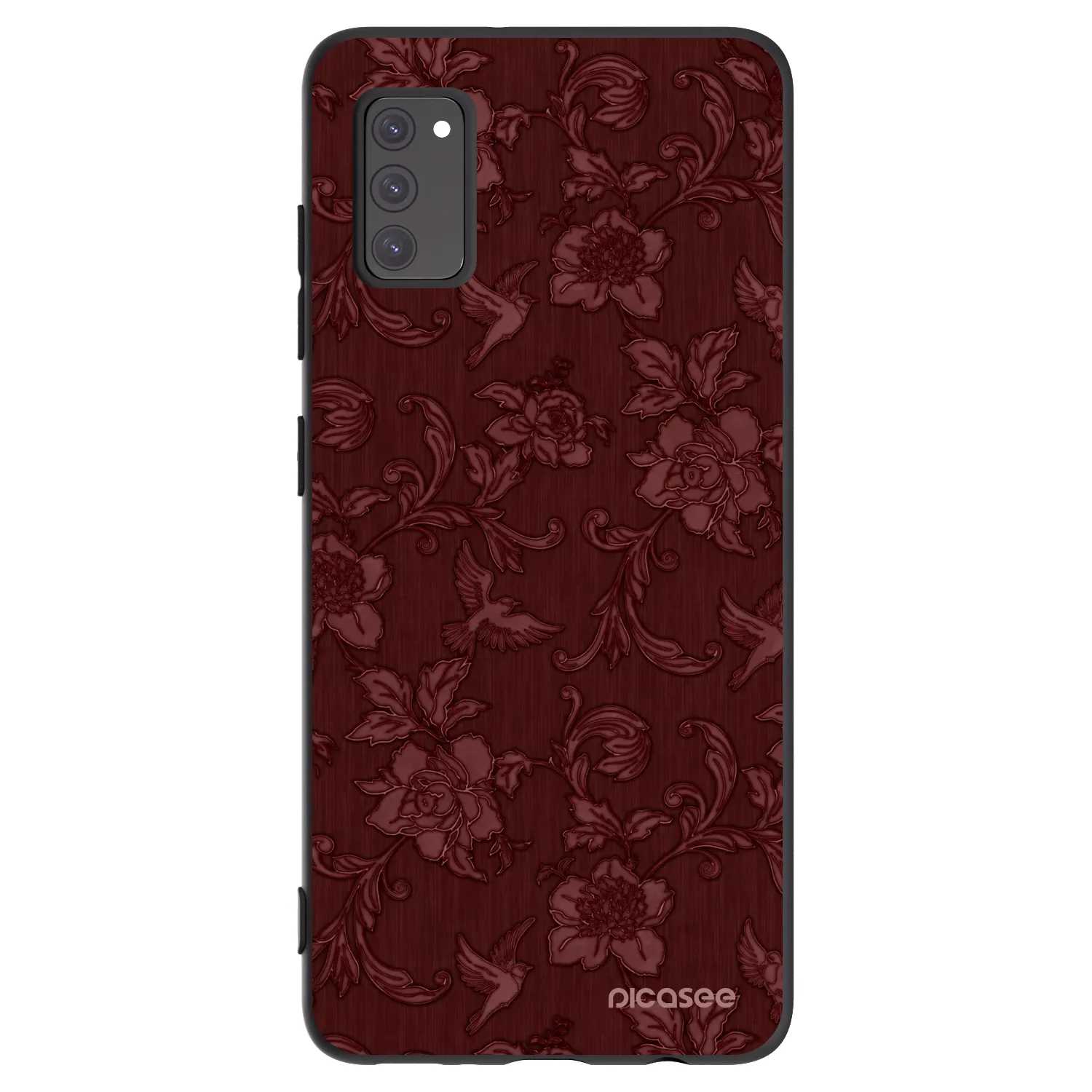 Picasee Μαύρη θήκη σιλικόνης για Samsung Galaxy A41 A415F - Red Elegance
