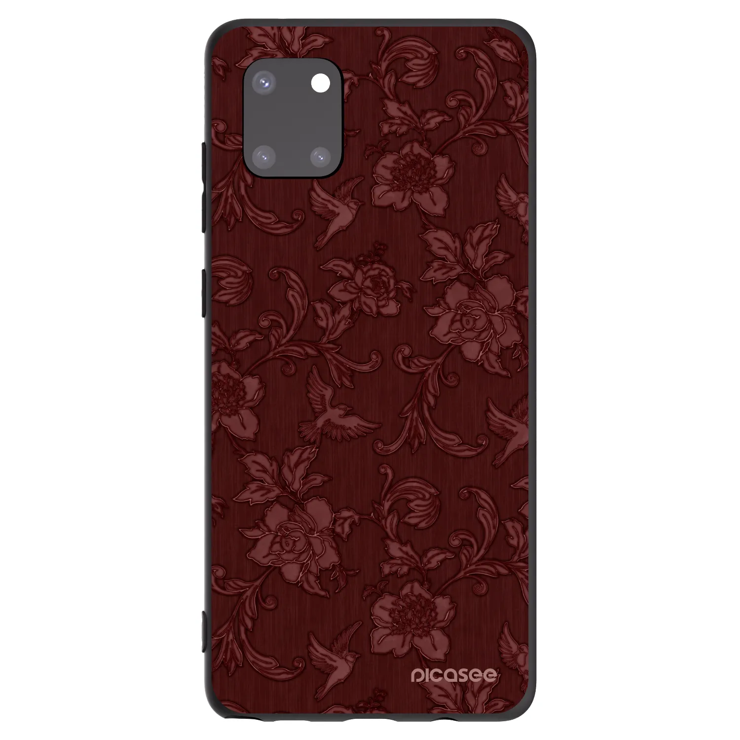 Picasee Μαύρη θήκη σιλικόνης για Samsung Galaxy Note 10 Lite N770F - Red Elegance