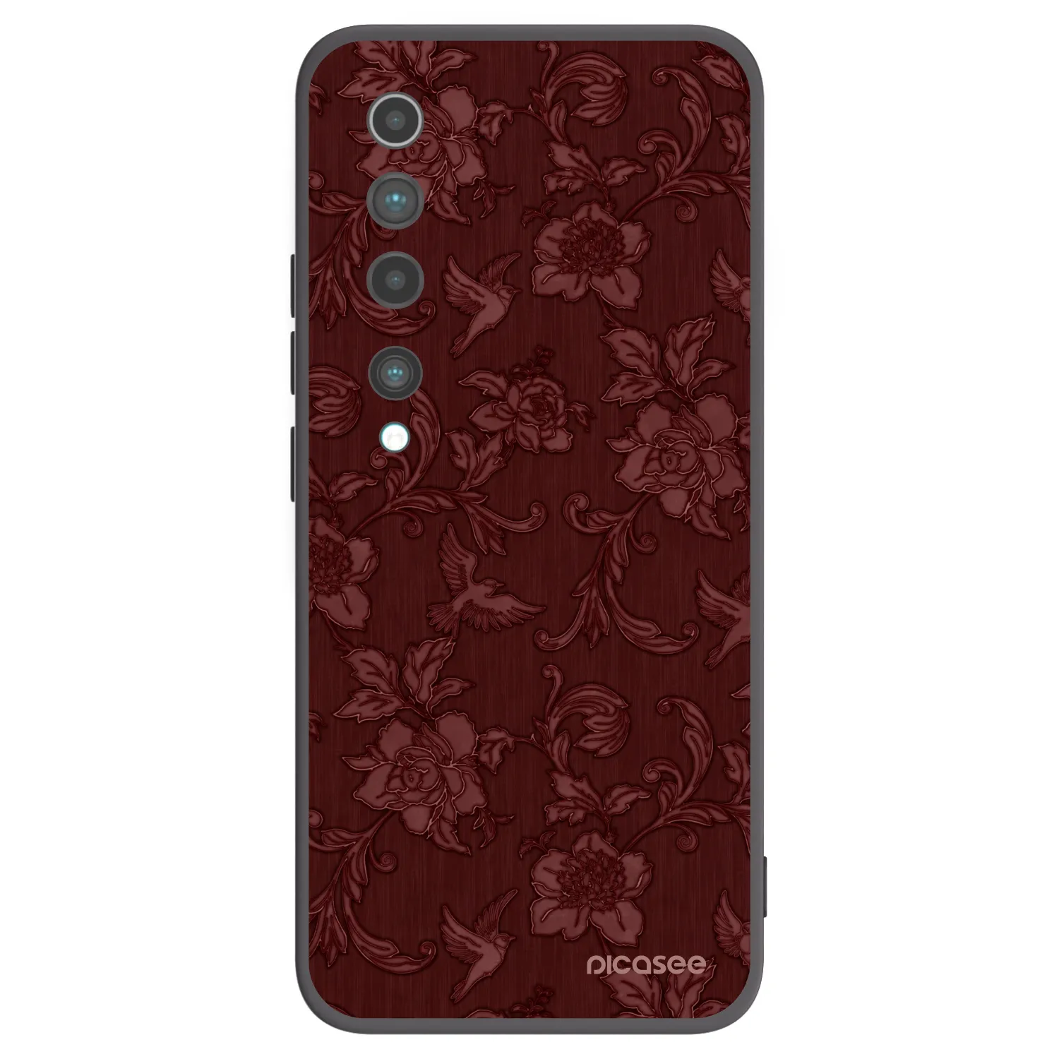 Picasee Μαύρη θήκη σιλικόνης για Xiaomi Mi 10 - Red Elegance