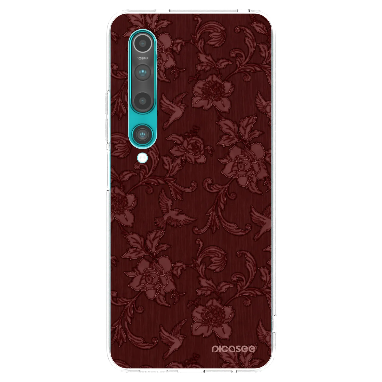 Picasee διαφανής θήκη σιλικόνης Xiaomi Mi 10 - Red Elegance