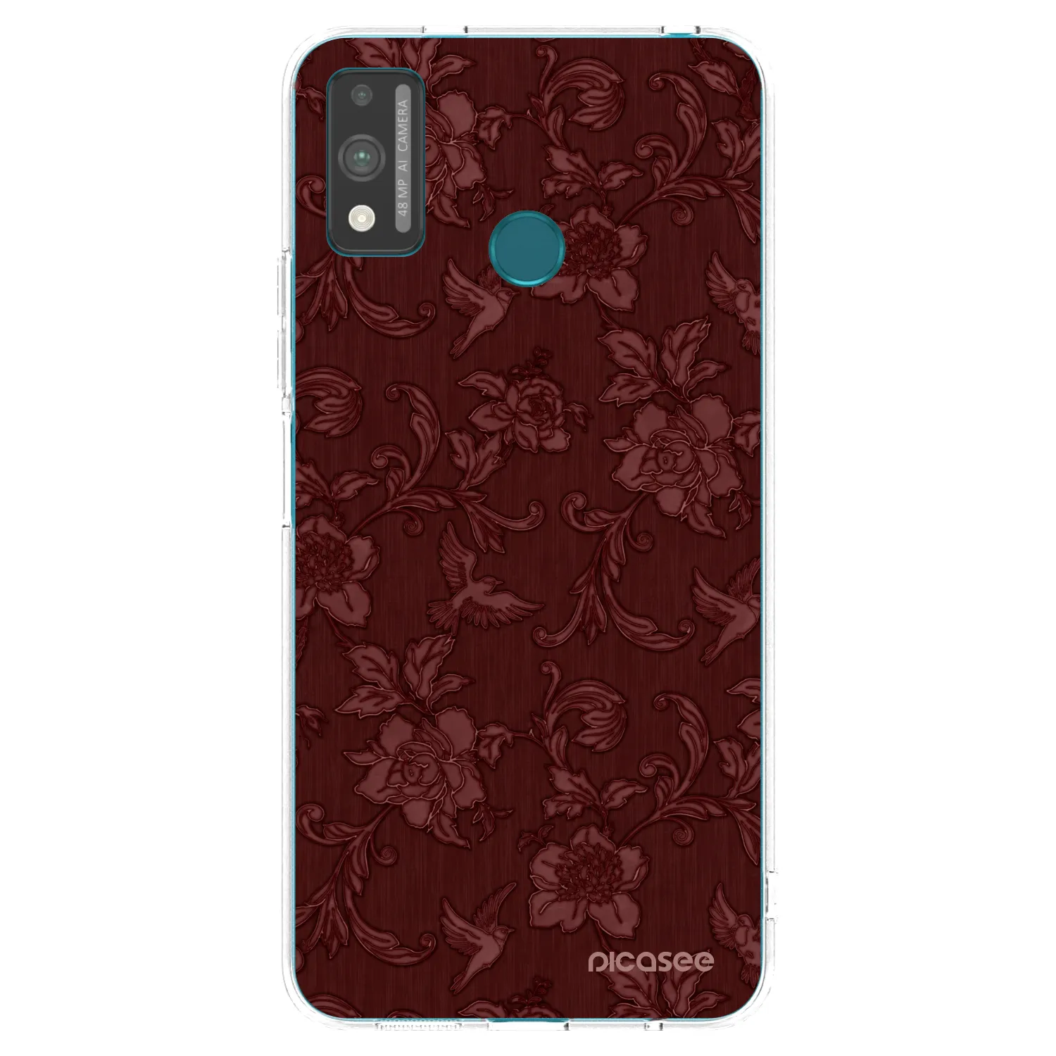 Picasee διαφανής θήκη σιλικόνης Honor 9X Lite - Red Elegance
