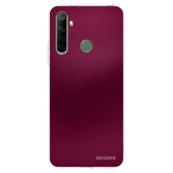 Picasee διαφανής θήκη σιλικόνης Realme 6i - Velvet Bordeaux