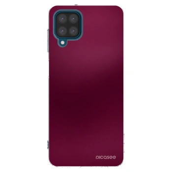 Picasee διαφανής θήκη σιλικόνης Samsung Galaxy A12 A125F - Velvet Bordeaux