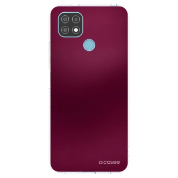 Picasee διαφανής θήκη σιλικόνης Realme C21 - Velvet Bordeaux