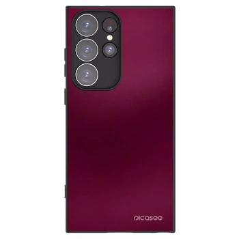 Picasee Μαύρη θήκη σιλικόνης για Samsung Galaxy S23 Ultra 5G - Velvet Bordeaux