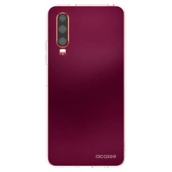 Picasee διαφανής θήκη σιλικόνης Huawei P30 - Velvet Bordeaux