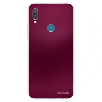 Picasee διαφανής θήκη σιλικόνης Huawei Y6 2019 - Velvet Bordeaux