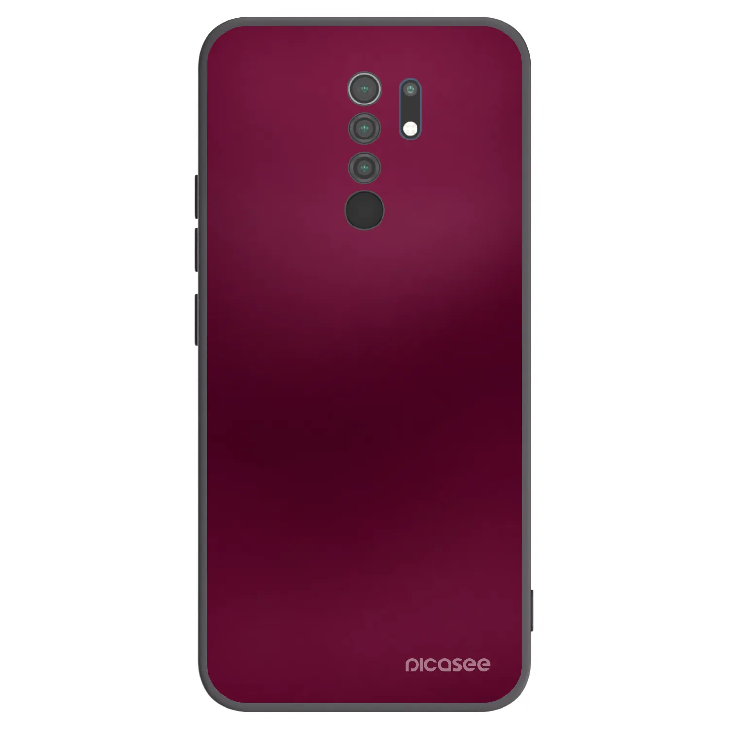Picasee Μαύρη θήκη σιλικόνης για Xiaomi Redmi 9 - Velvet Bordeaux