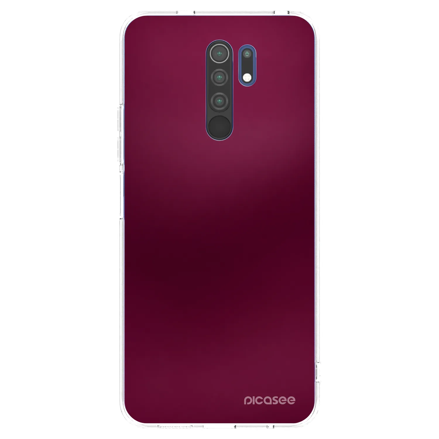 Picasee διαφανής θήκη σιλικόνης Xiaomi Redmi 9 - Velvet Bordeaux