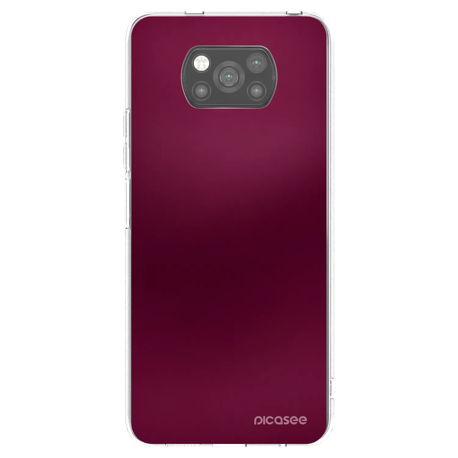 Picasee Μαύρη θήκη σιλικόνης για Xiaomi Poco X3 - Velvet Bordeaux
