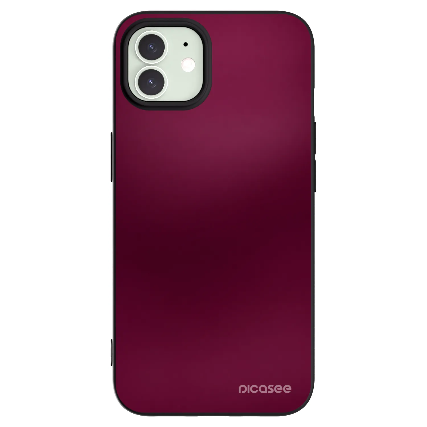 Picasee Μαύρη θήκη σιλικόνης για Apple iPhone 12 - Velvet Bordeaux