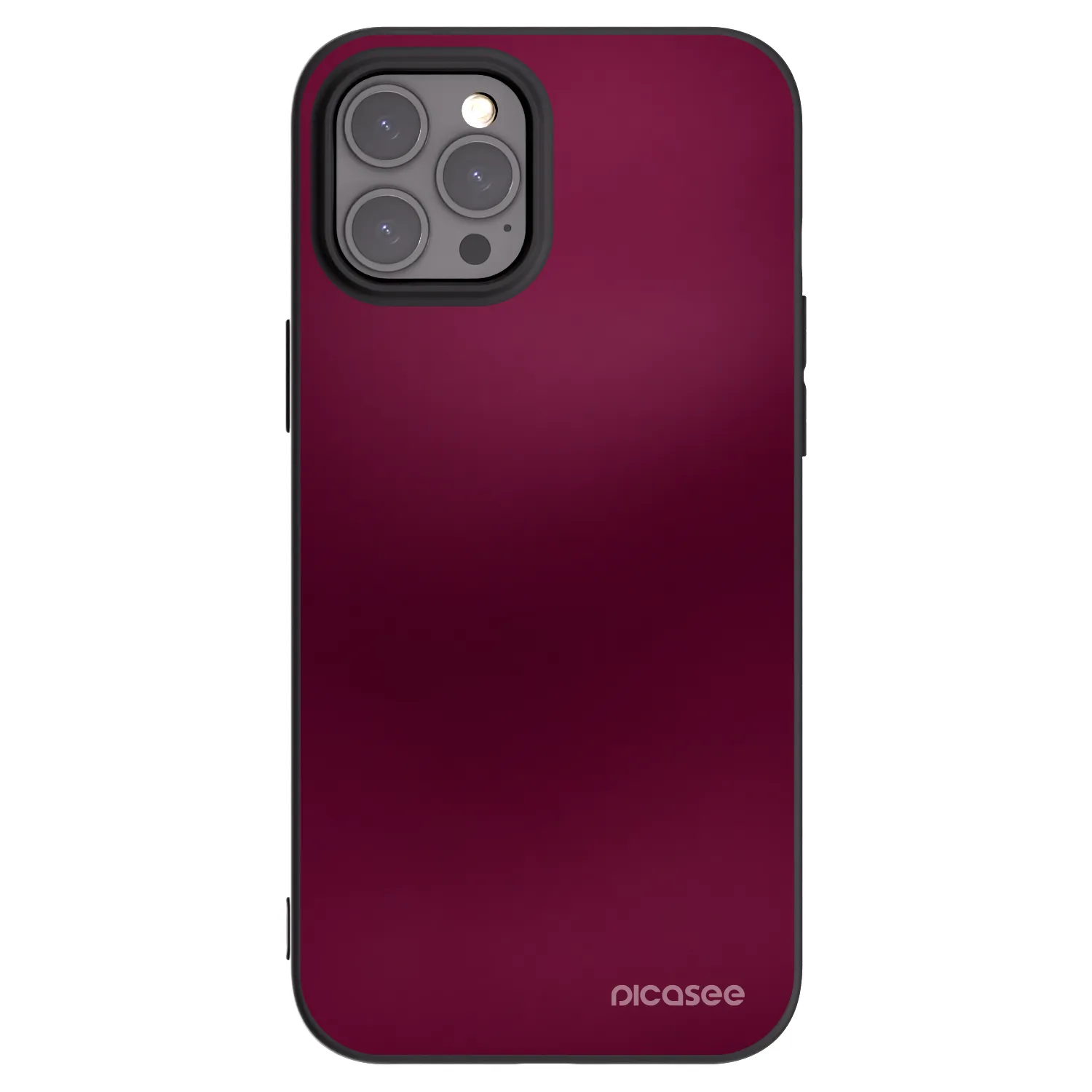 Picasee Μαύρη θήκη σιλικόνης για Apple iPhone 12 Pro Max - Velvet Bordeaux