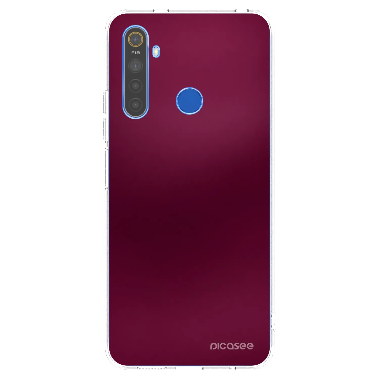 Picasee διαφανής θήκη σιλικόνης Realme 5 - Velvet Bordeaux