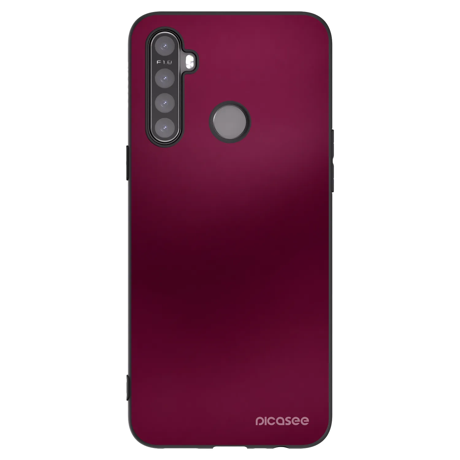 Picasee Μαύρη θήκη σιλικόνης για Realme 5 - Velvet Bordeaux