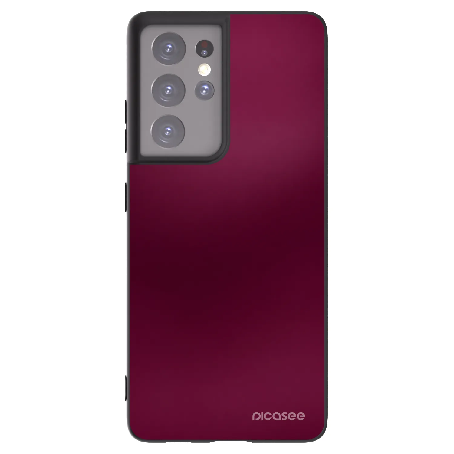 Picasee Μαύρη θήκη σιλικόνης για Samsung Galaxy S21 Ultra 5G G998B - Velvet Bordeaux