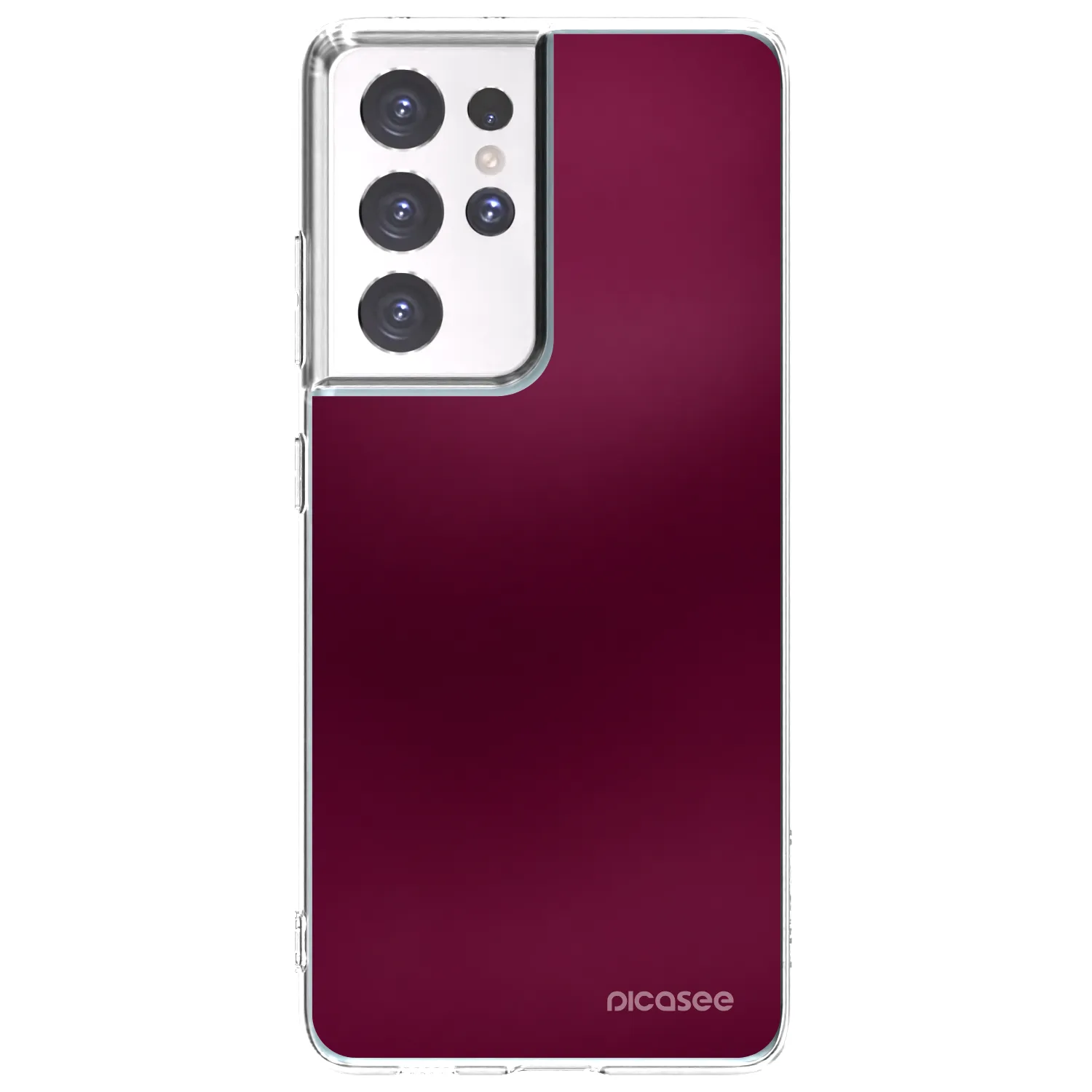 Picasee διαφανής θήκη σιλικόνης Samsung Galaxy S21 Ultra 5G G998B - Velvet Bordeaux