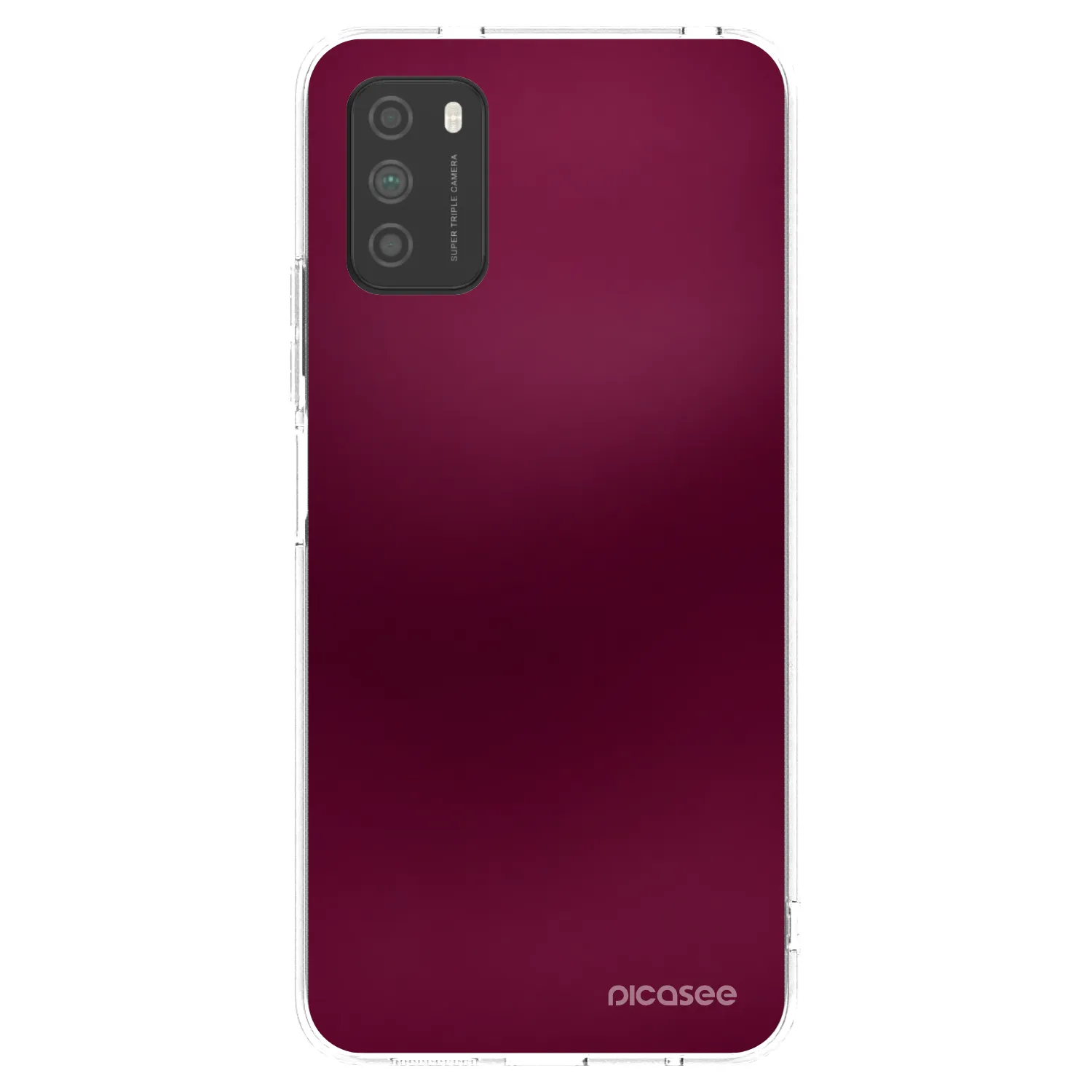 Picasee διαφανής θήκη σιλικόνης Xiaomi Poco M3 - Velvet Bordeaux
