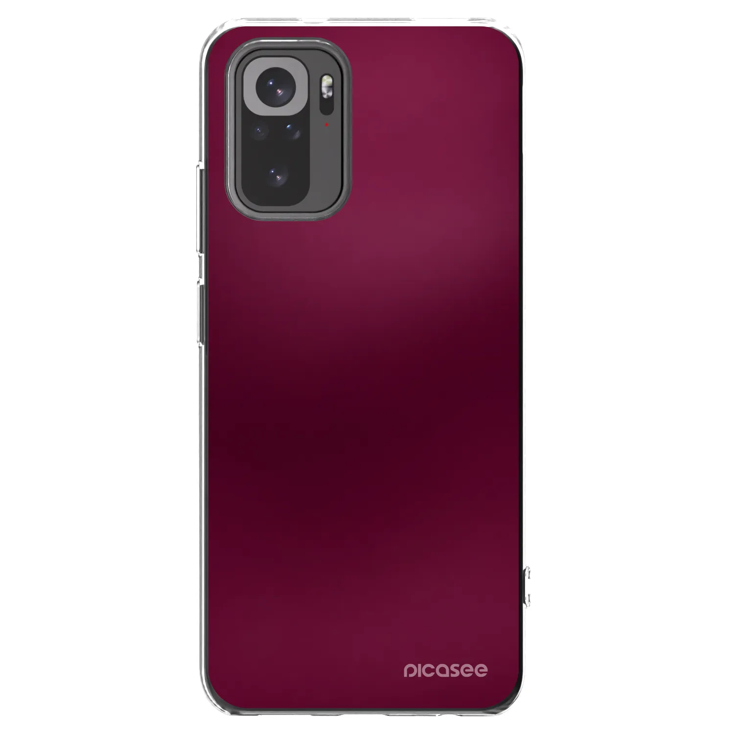 Picasee διαφανής θήκη σιλικόνης Xiaomi Redmi Note 10 - Velvet Bordeaux