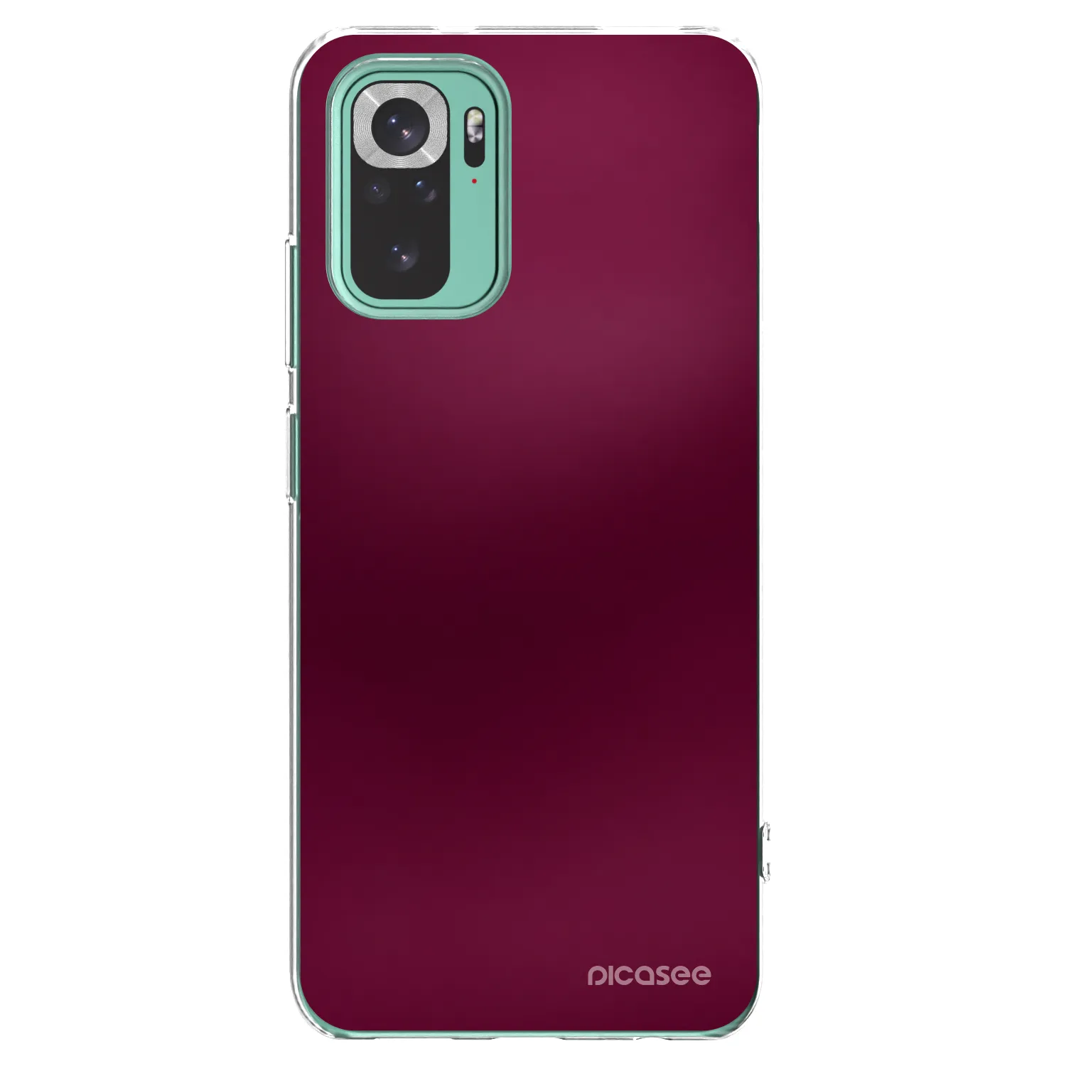 Picasee διαφανής θήκη σιλικόνης Xiaomi Redmi Note 10 Pro - Velvet Bordeaux