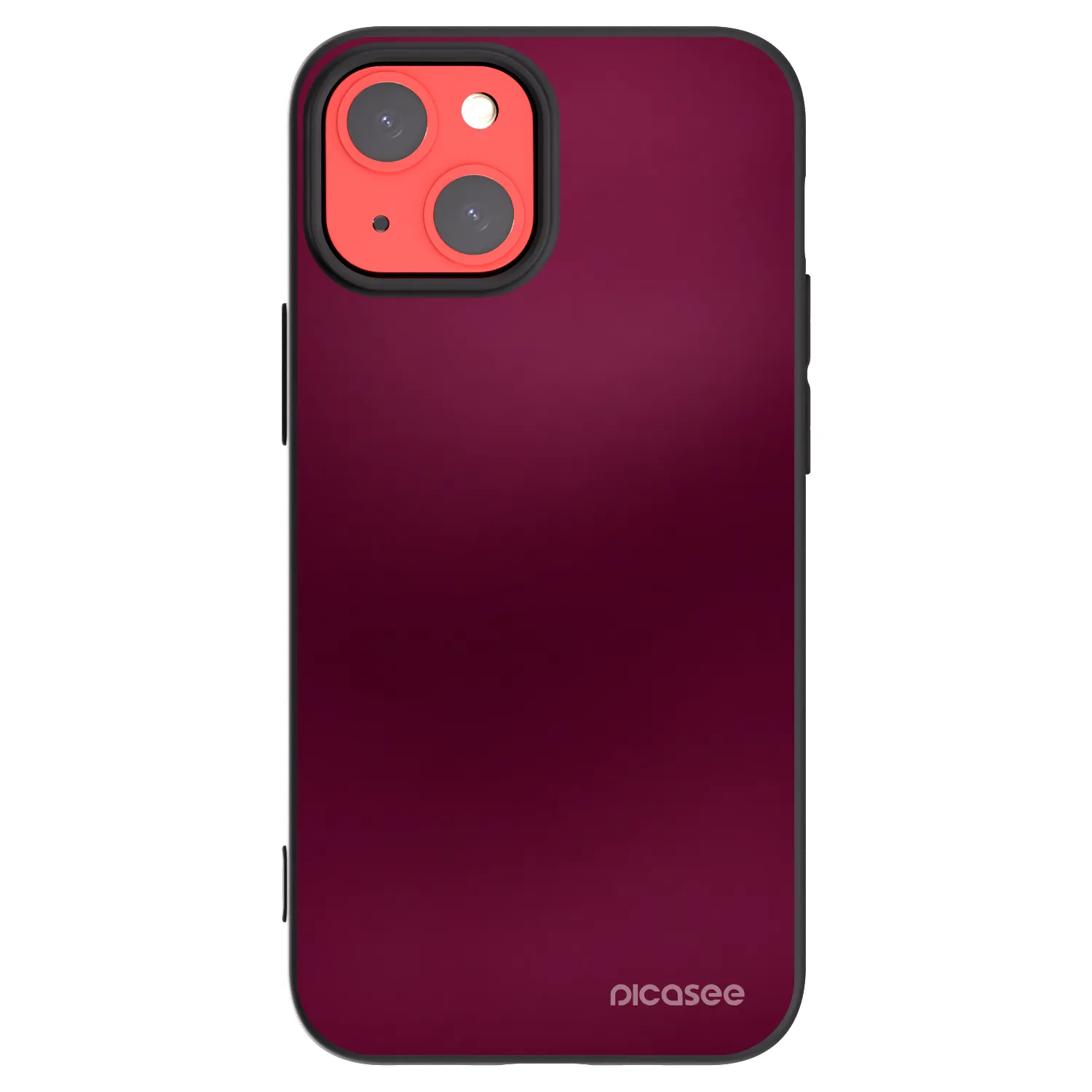 Picasee Μαύρη θήκη σιλικόνης για Apple iPhone 13 mini - Velvet Bordeaux