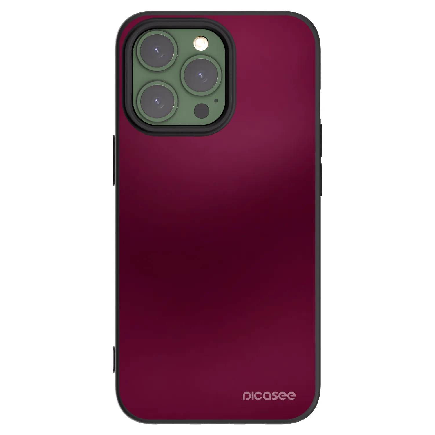 Picasee Μαύρη θήκη σιλικόνης για Apple iPhone 13 Pro - Velvet Bordeaux