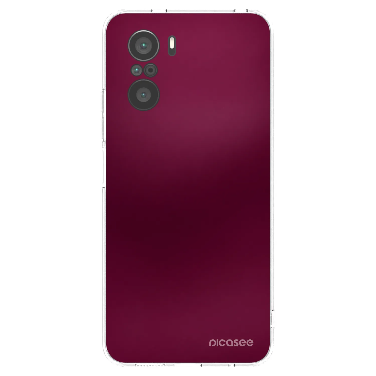 Picasee διαφανής θήκη σιλικόνης Xiaomi Poco F3 - Velvet Bordeaux