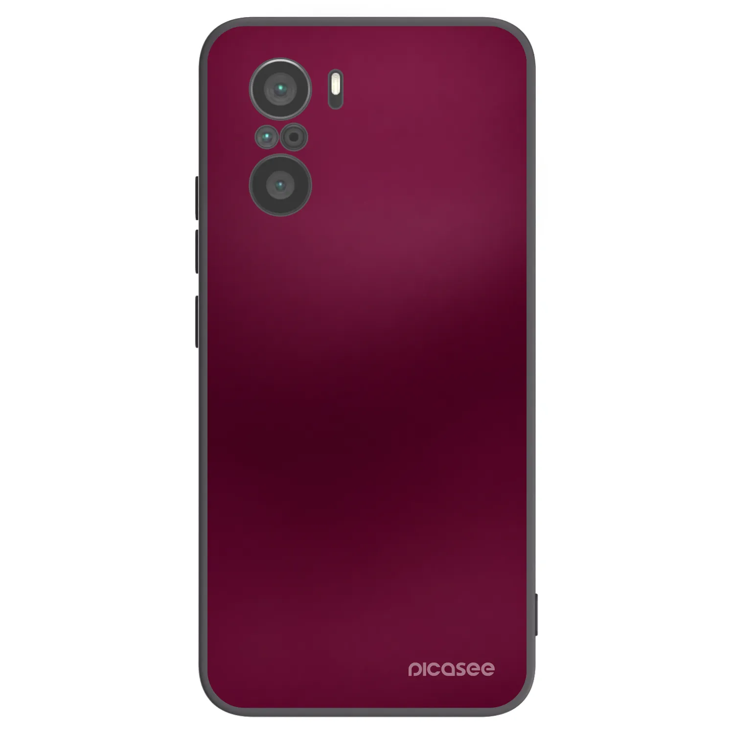 Picasee Μαύρη θήκη σιλικόνης για Xiaomi Poco F3 - Velvet Bordeaux