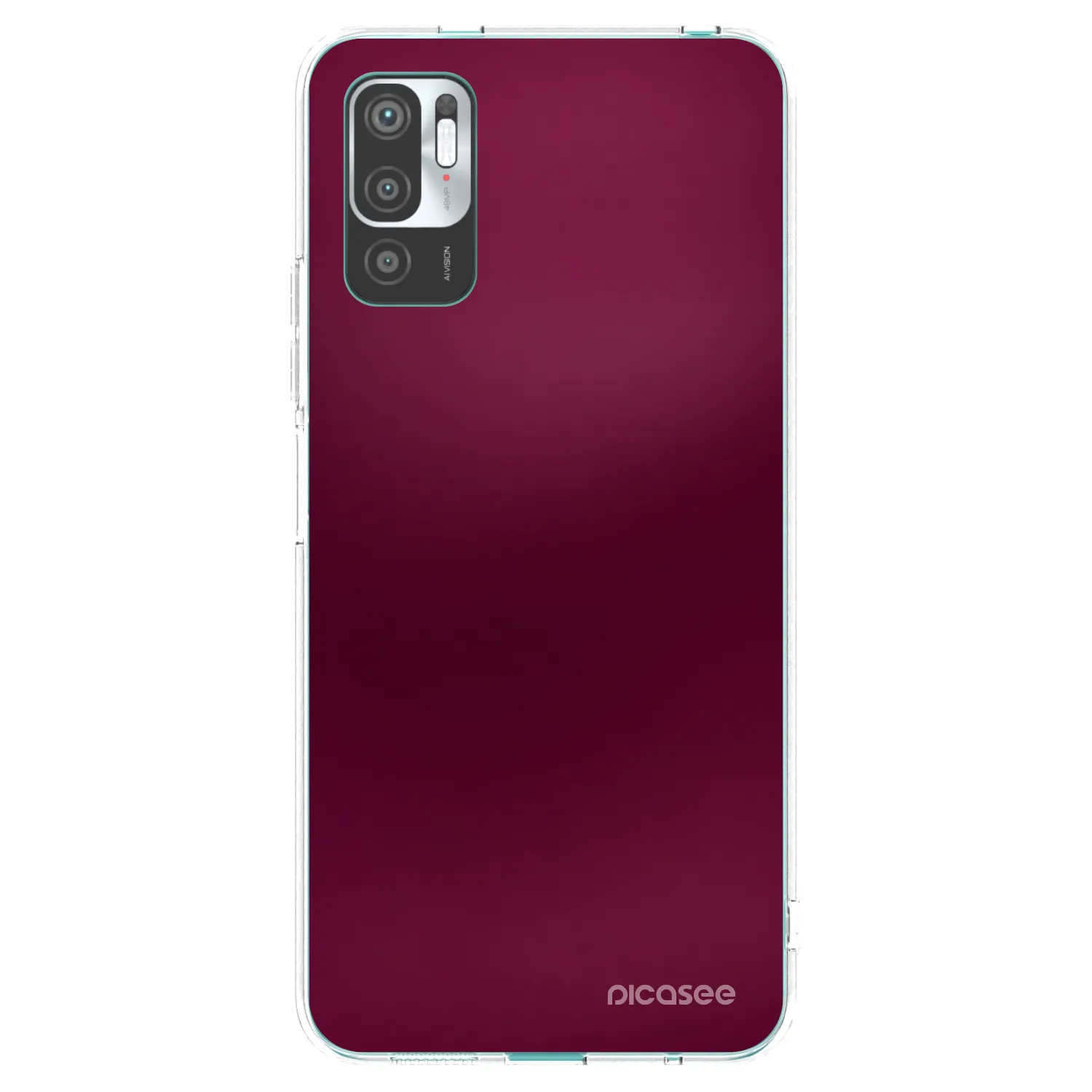 Picasee διαφανής θήκη σιλικόνης Xiaomi Redmi Note 10 5G - Velvet Bordeaux
