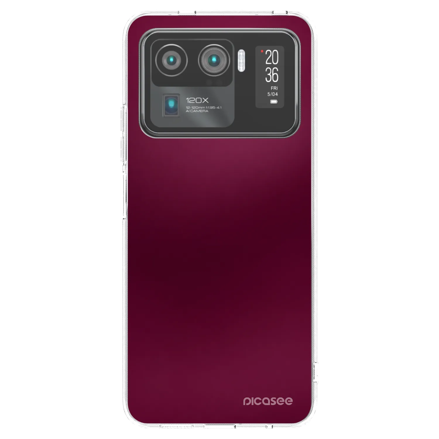 Picasee διαφανής θήκη σιλικόνης Xiaomi Mi 11 Ultra - Velvet Bordeaux