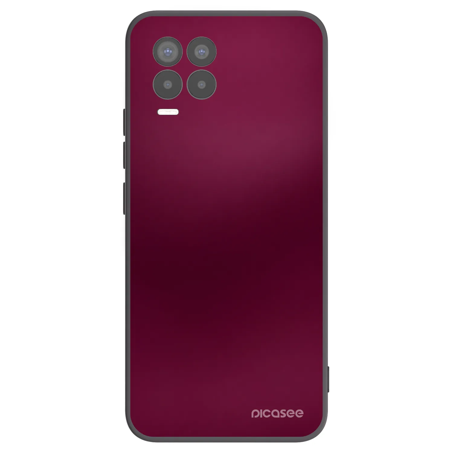 Picasee Μαύρη θήκη σιλικόνης για Realme 8 4G - Velvet Bordeaux