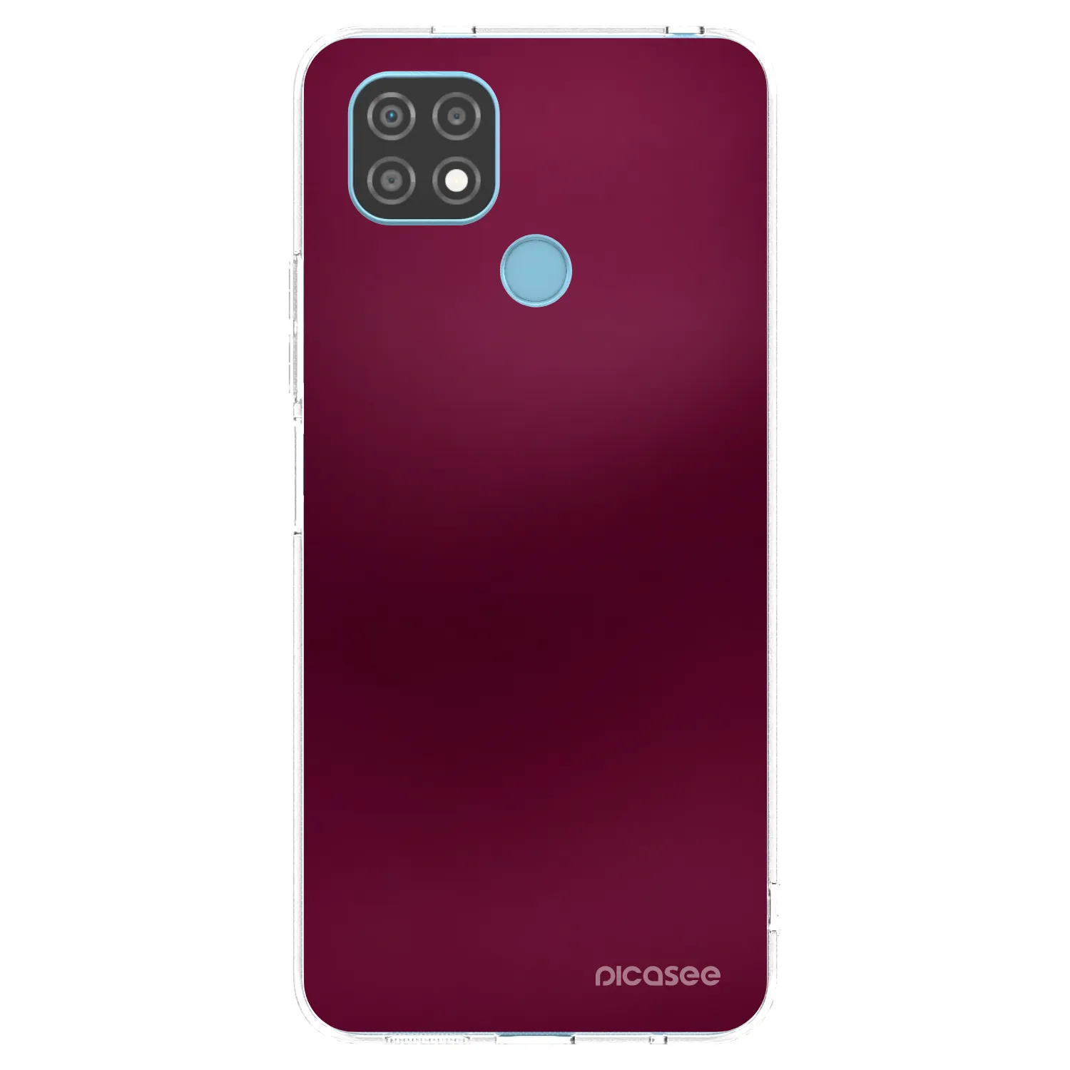 Picasee διαφανής θήκη σιλικόνης Realme C21 - Velvet Bordeaux
