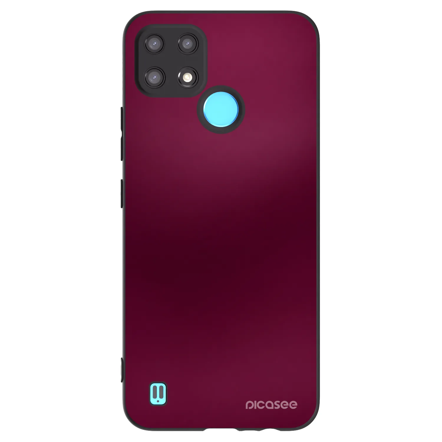 Picasee Μαύρη θήκη σιλικόνης για Realme C21 - Velvet Bordeaux