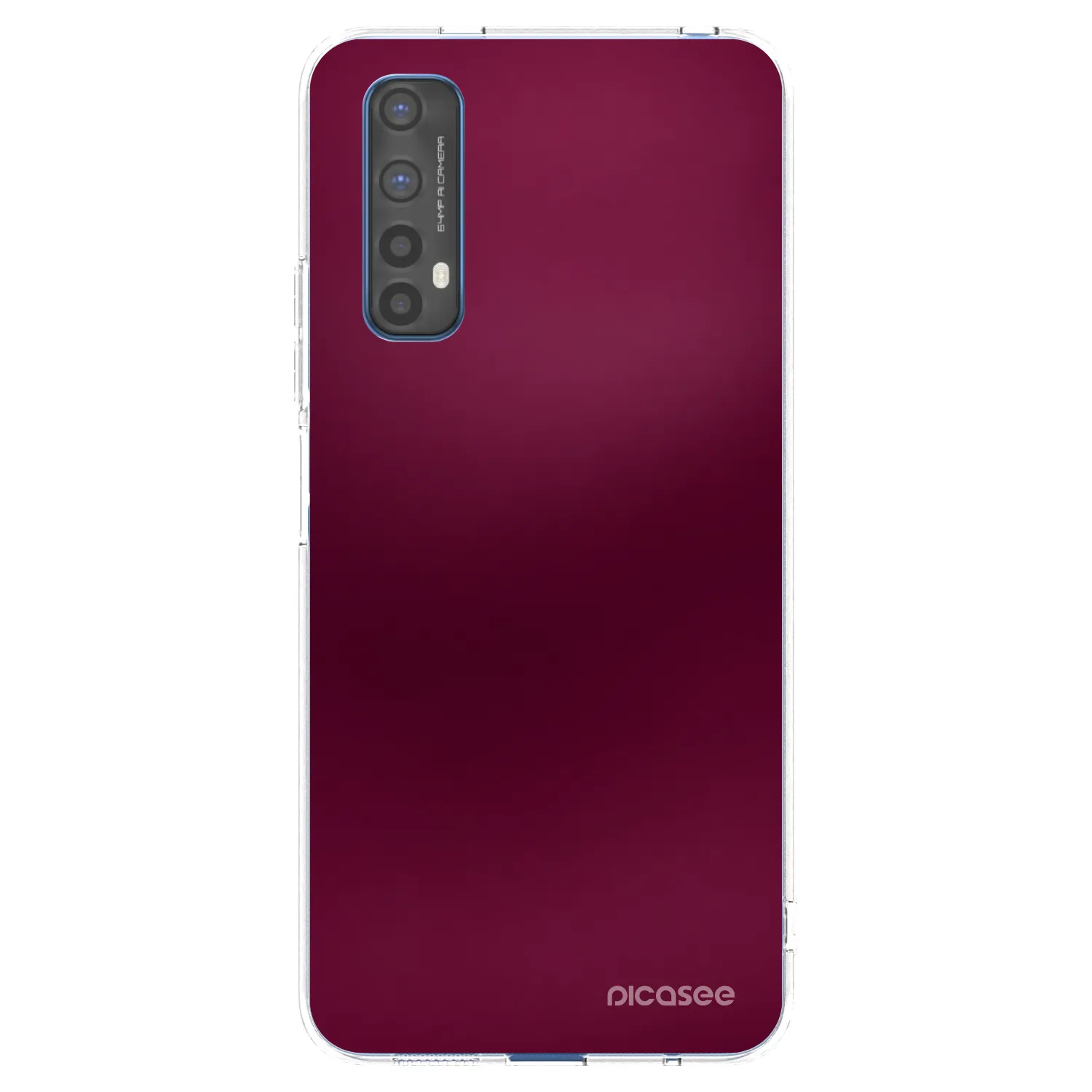 Picasee διαφανής θήκη σιλικόνης Realme 7 - Velvet Bordeaux