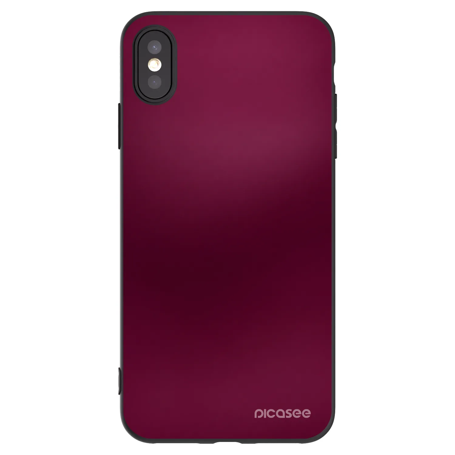 Picasee Μαύρη θήκη σιλικόνης για Apple iPhone XS Max - Velvet Bordeaux