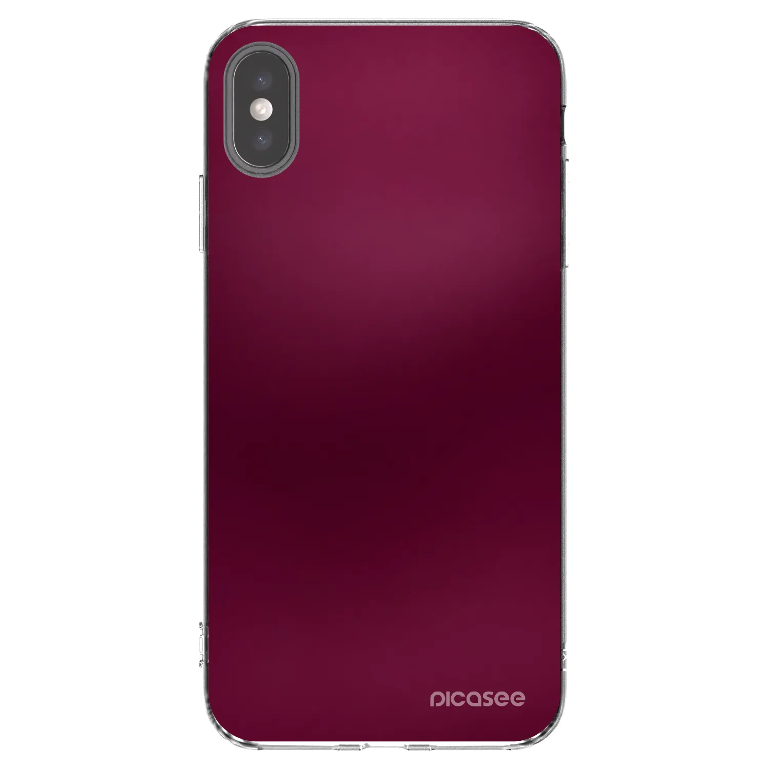 Picasee διαφανής θήκη σιλικόνης Apple iPhone XS Max - Velvet Bordeaux