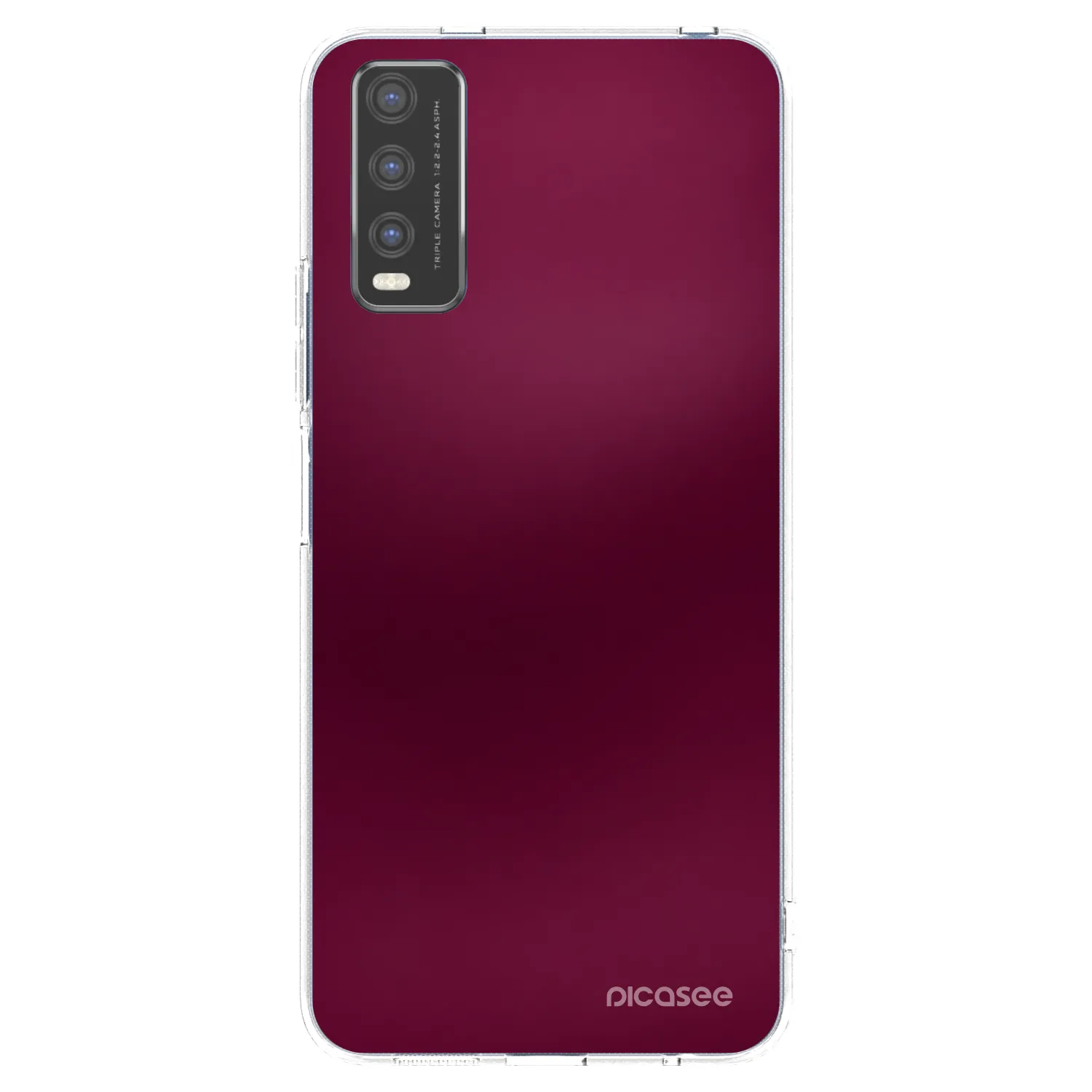 Picasee διαφανής θήκη σιλικόνης Vivo Y20s - Velvet Bordeaux