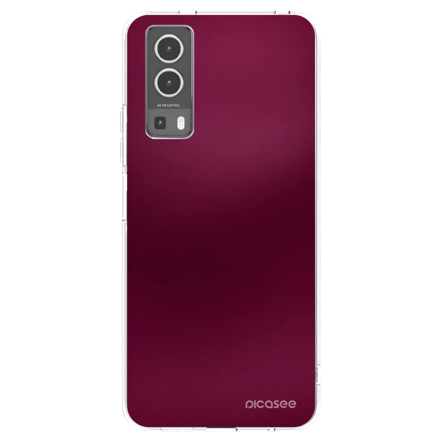 Picasee διαφανής θήκη σιλικόνης Vivo Y72 5G - Velvet Bordeaux