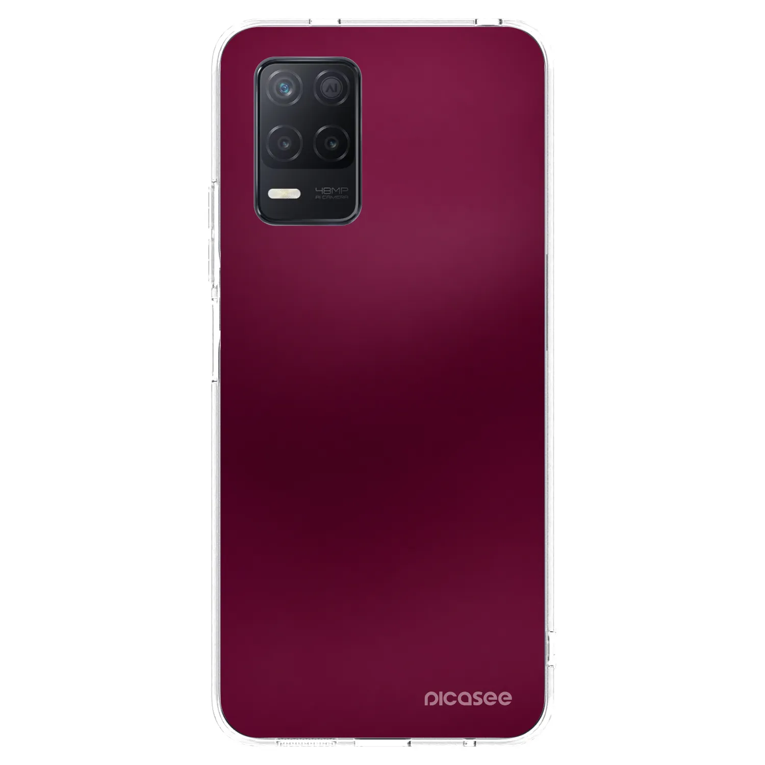 Picasee διαφανής θήκη σιλικόνης Realme 8 5G - Velvet Bordeaux