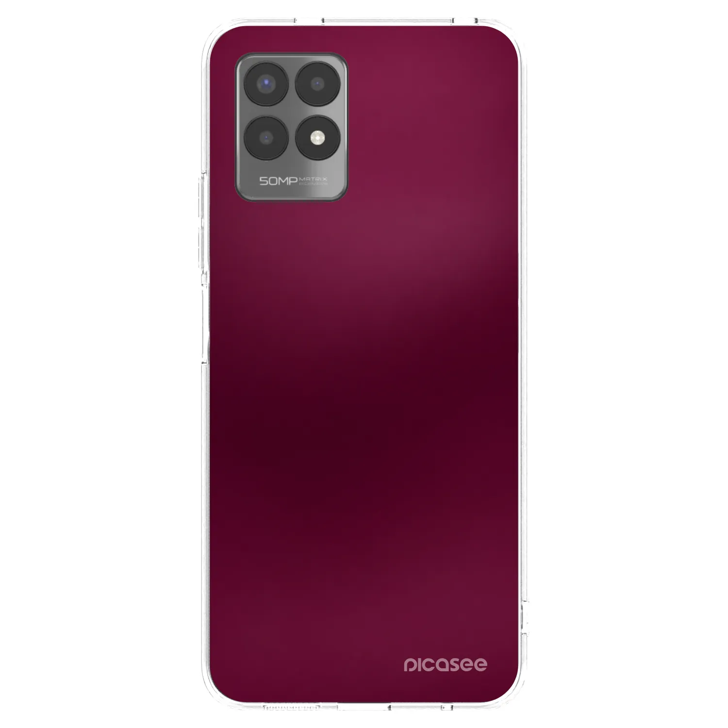 Picasee διαφανής θήκη σιλικόνης Realme 8i - Velvet Bordeaux