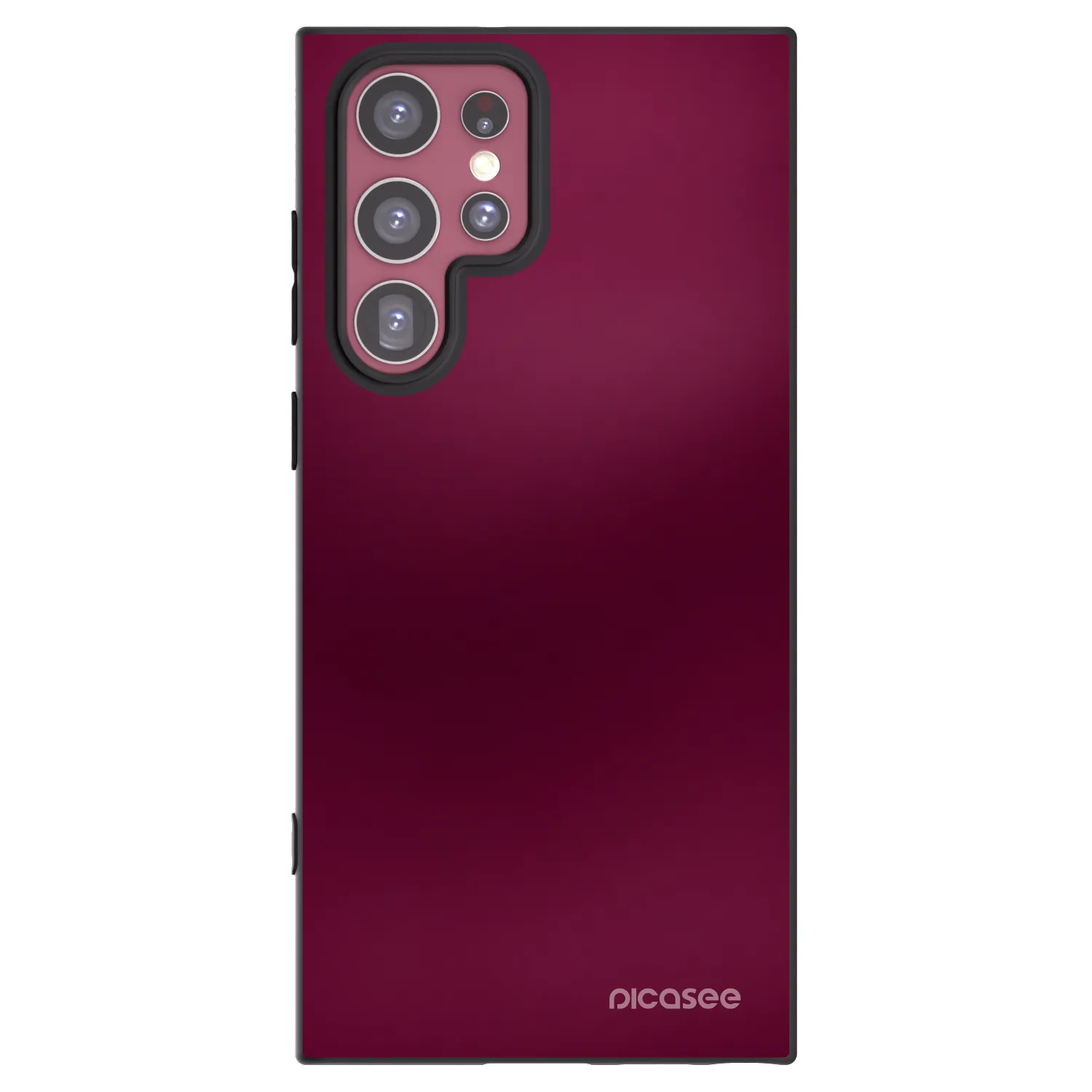 Picasee Μαύρη θήκη σιλικόνης για Samsung Galaxy S22 Ultra 5G - Velvet Bordeaux