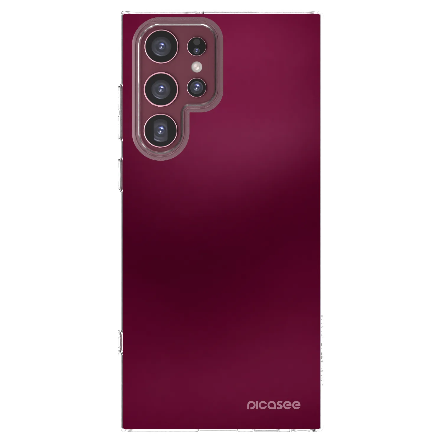 Picasee διαφανής θήκη σιλικόνης Samsung Galaxy S22 Ultra 5G - Velvet Bordeaux