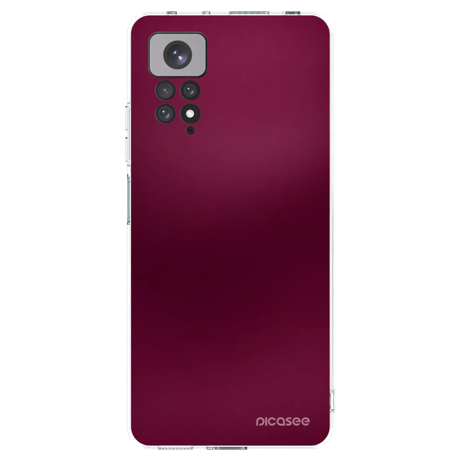 Picasee διαφανής θήκη σιλικόνης Xiaomi Redmi Note 11 - Velvet Bordeaux