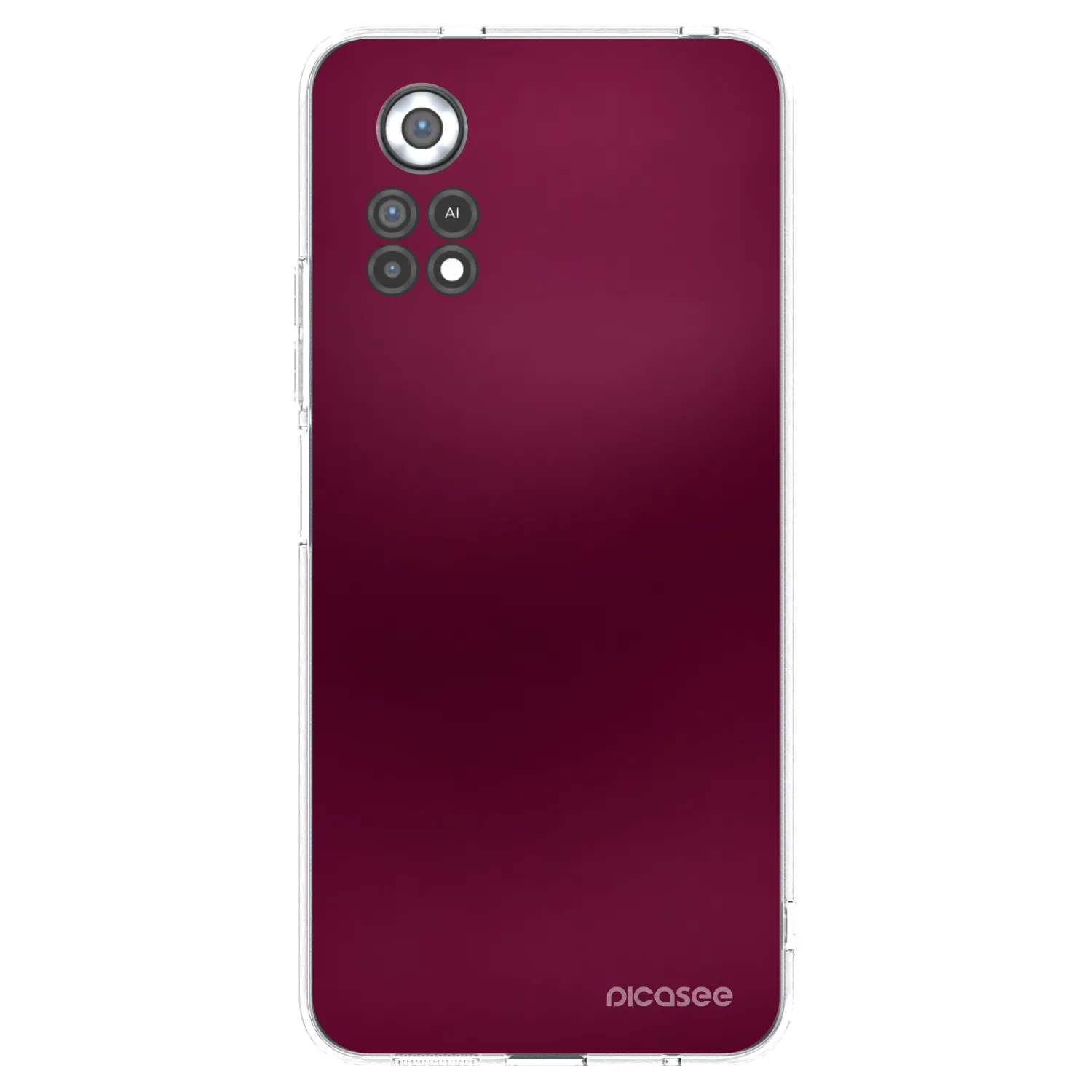 Picasee διαφανής θήκη σιλικόνης Xiaomi Poco X4 Pro 5G - Velvet Bordeaux