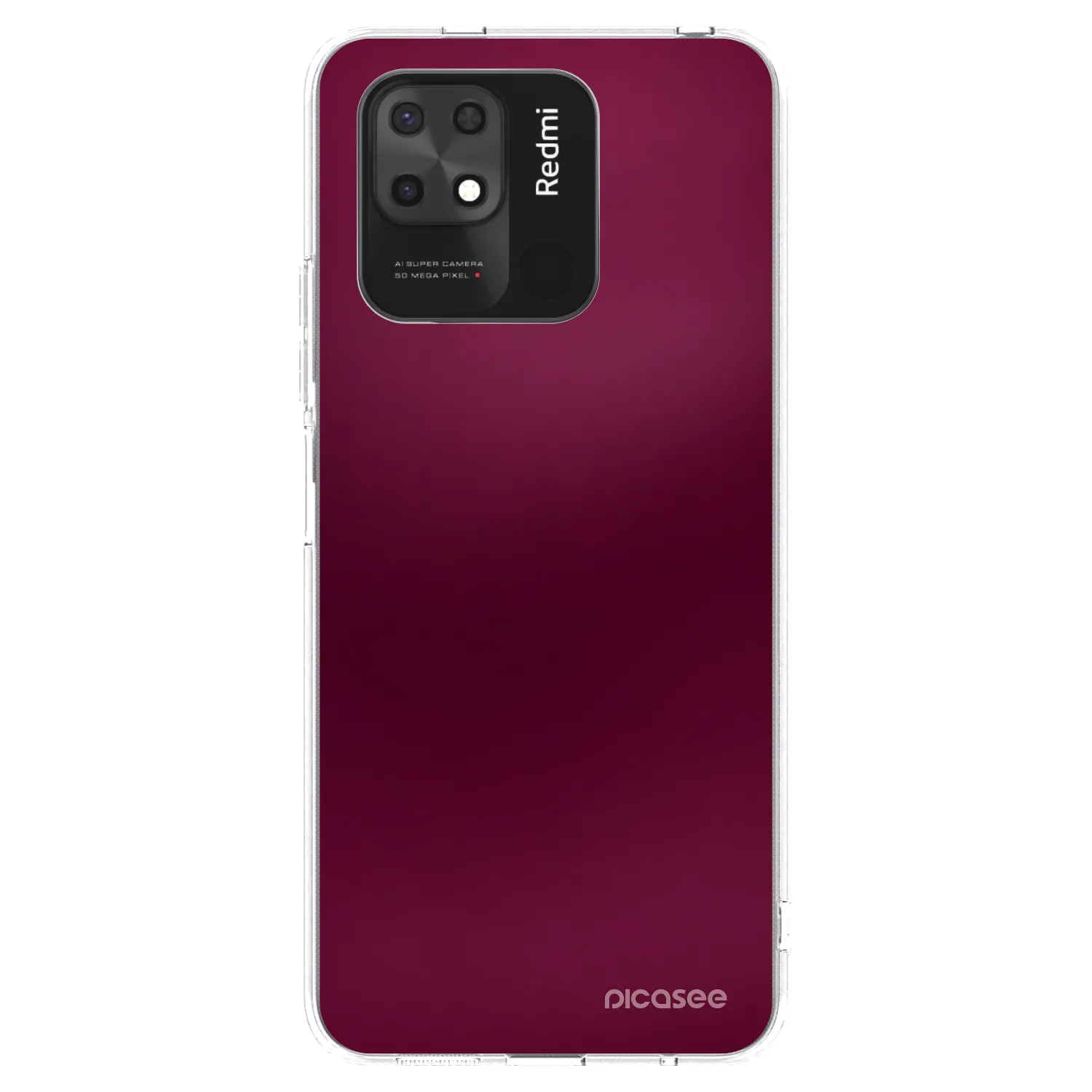 Picasee διαφανής θήκη σιλικόνης Xiaomi Redmi 10C - Velvet Bordeaux