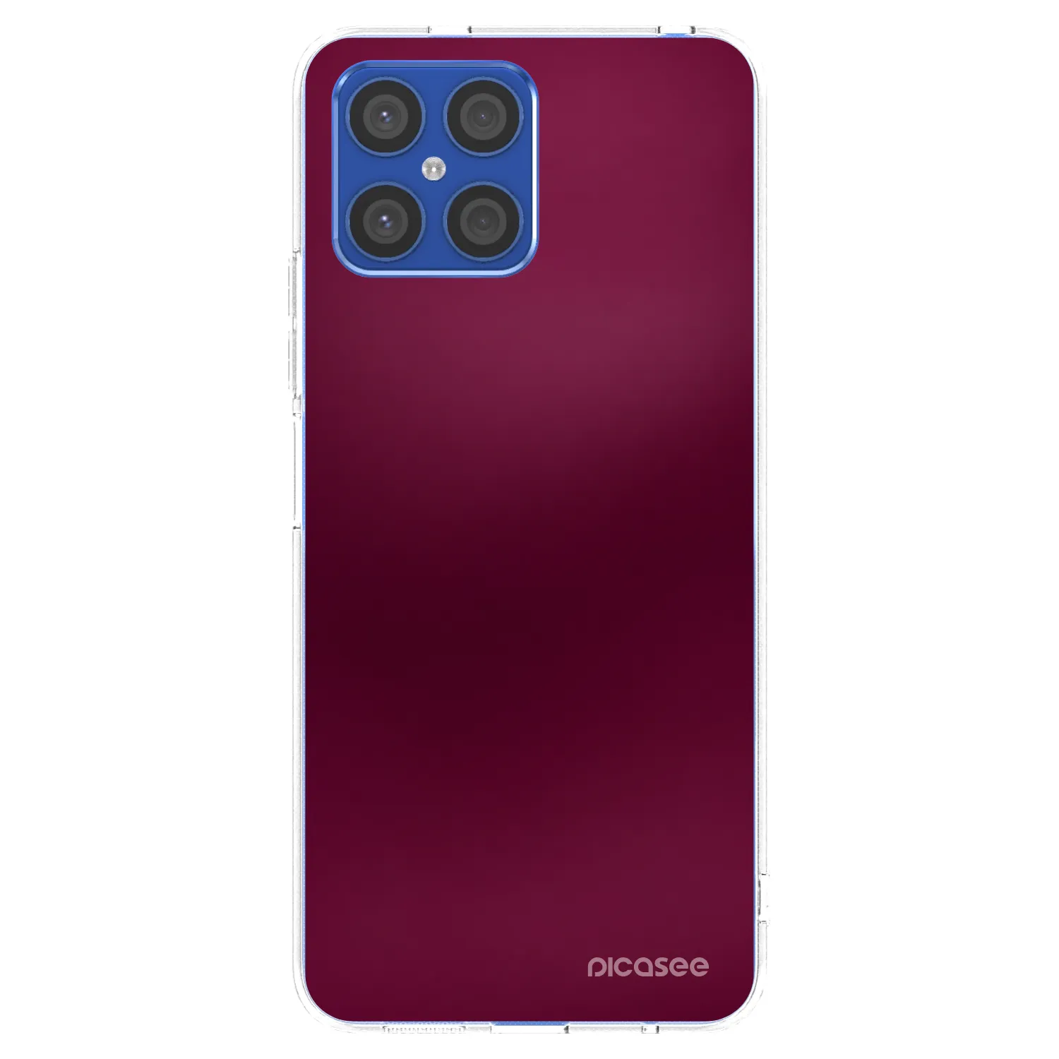 Picasee διαφανής θήκη σιλικόνης Honor X8 4G - Velvet Bordeaux