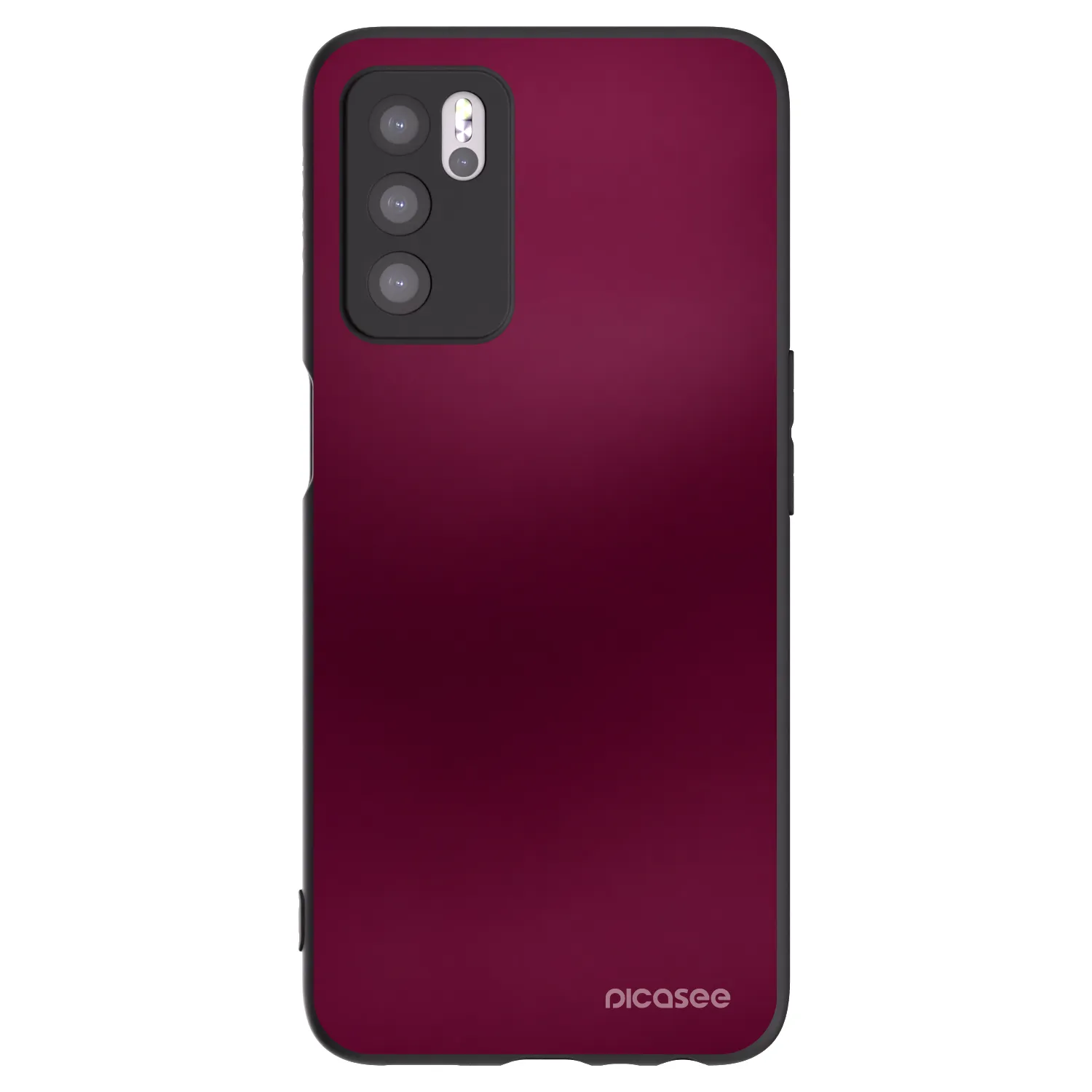 Picasee Μαύρη θήκη σιλικόνης για OPPO A16s - Velvet Bordeaux