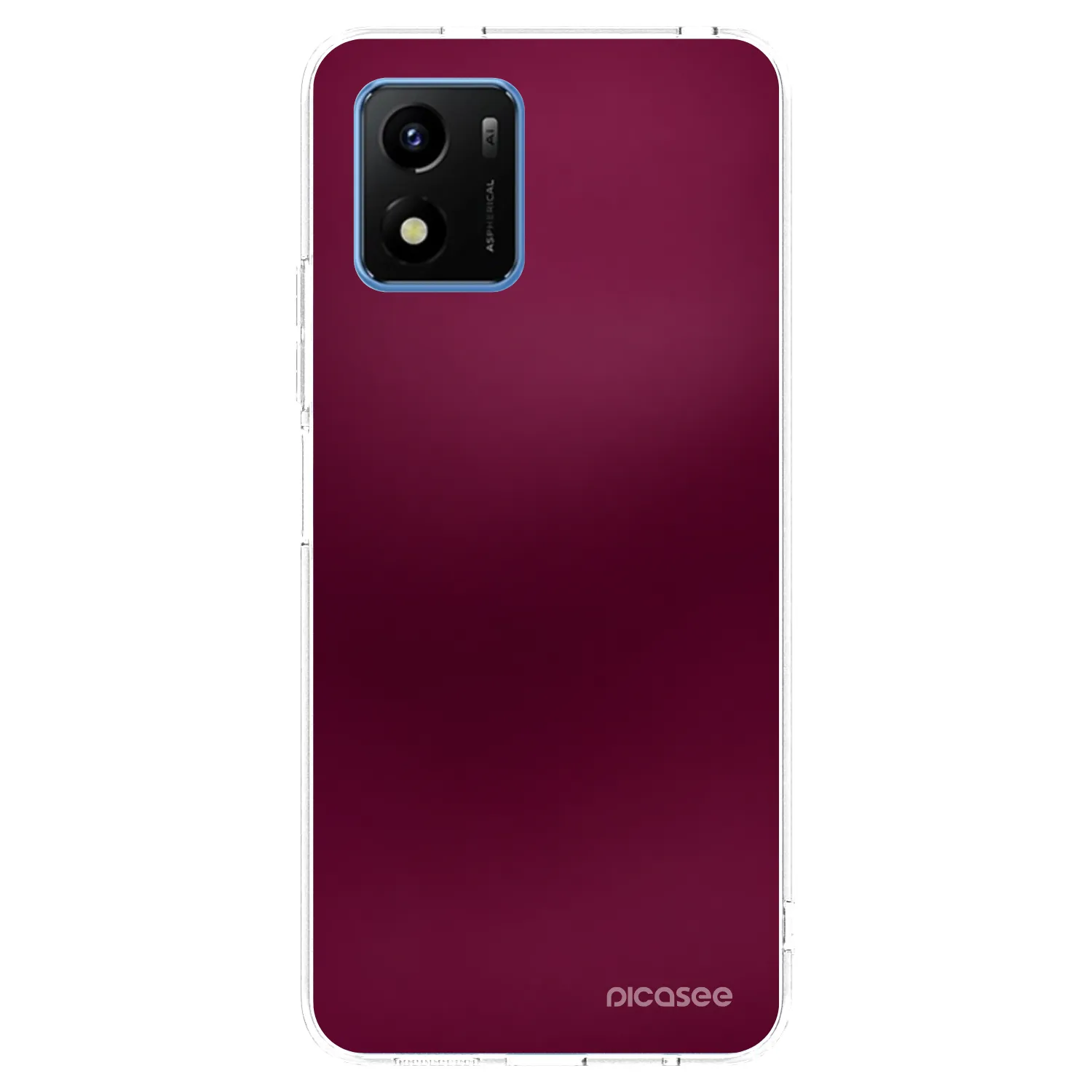 Picasee διαφανής θήκη σιλικόνης Vivo Y01 - Velvet Bordeaux