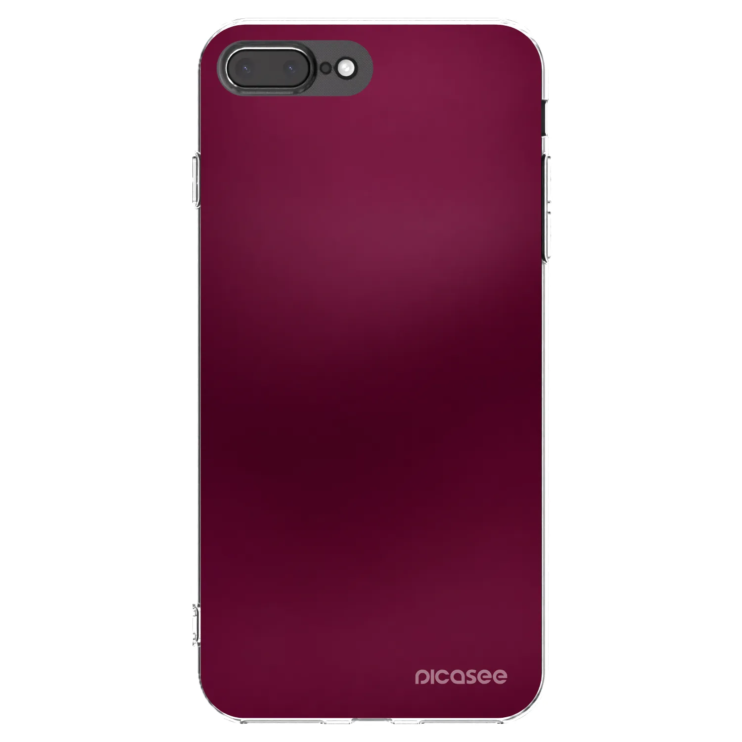 Picasee διαφανής θήκη σιλικόνης Apple iPhone 8 Plus - Velvet Bordeaux